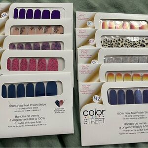 Huge lot (21+) of NEW Color Street Nail Polish Strips Sets & More